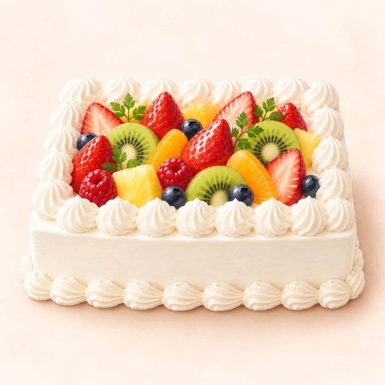 生クリームケーキ（角）のイメージ