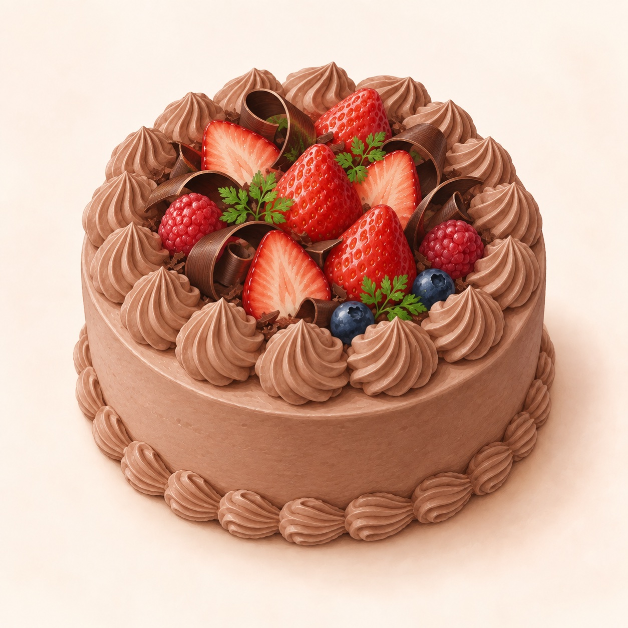 チョコクリームケーキ（丸）のイメージ