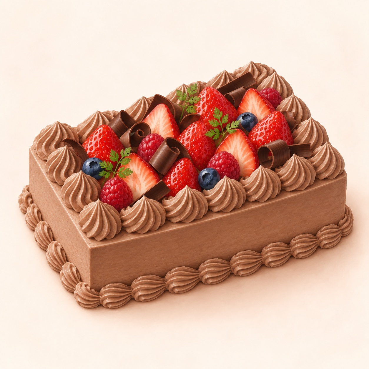 チョコクリームケーキ（角）のイメージ