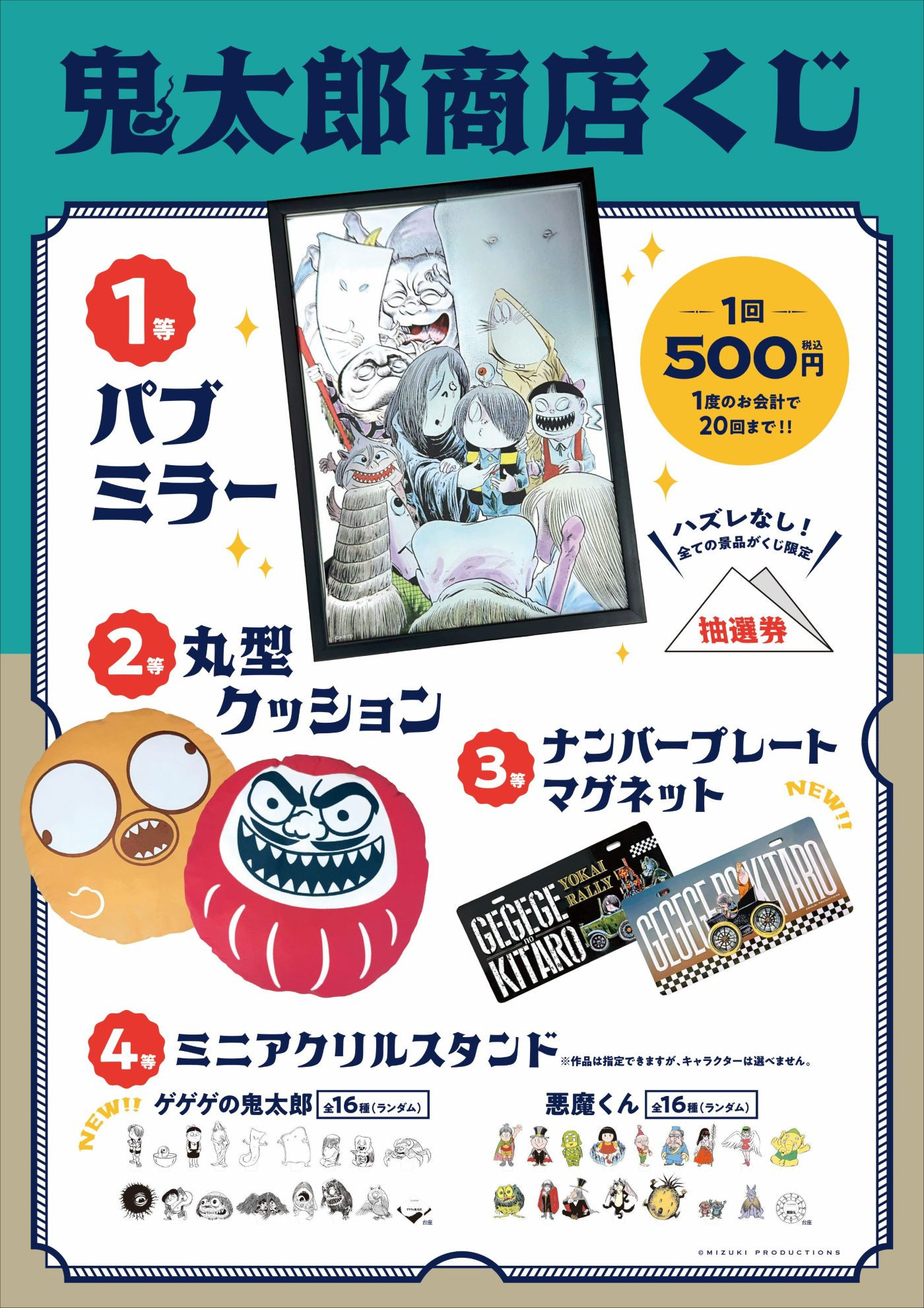 【重要】「鬼太郎商店くじ １等パブミラー」商品交換について