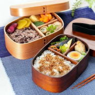 食洗機対応 曲げわっぱ弁当箱(くつわ型)