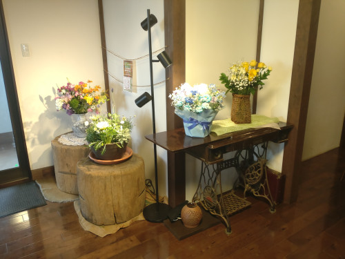 「　お花をありがとうございます。」