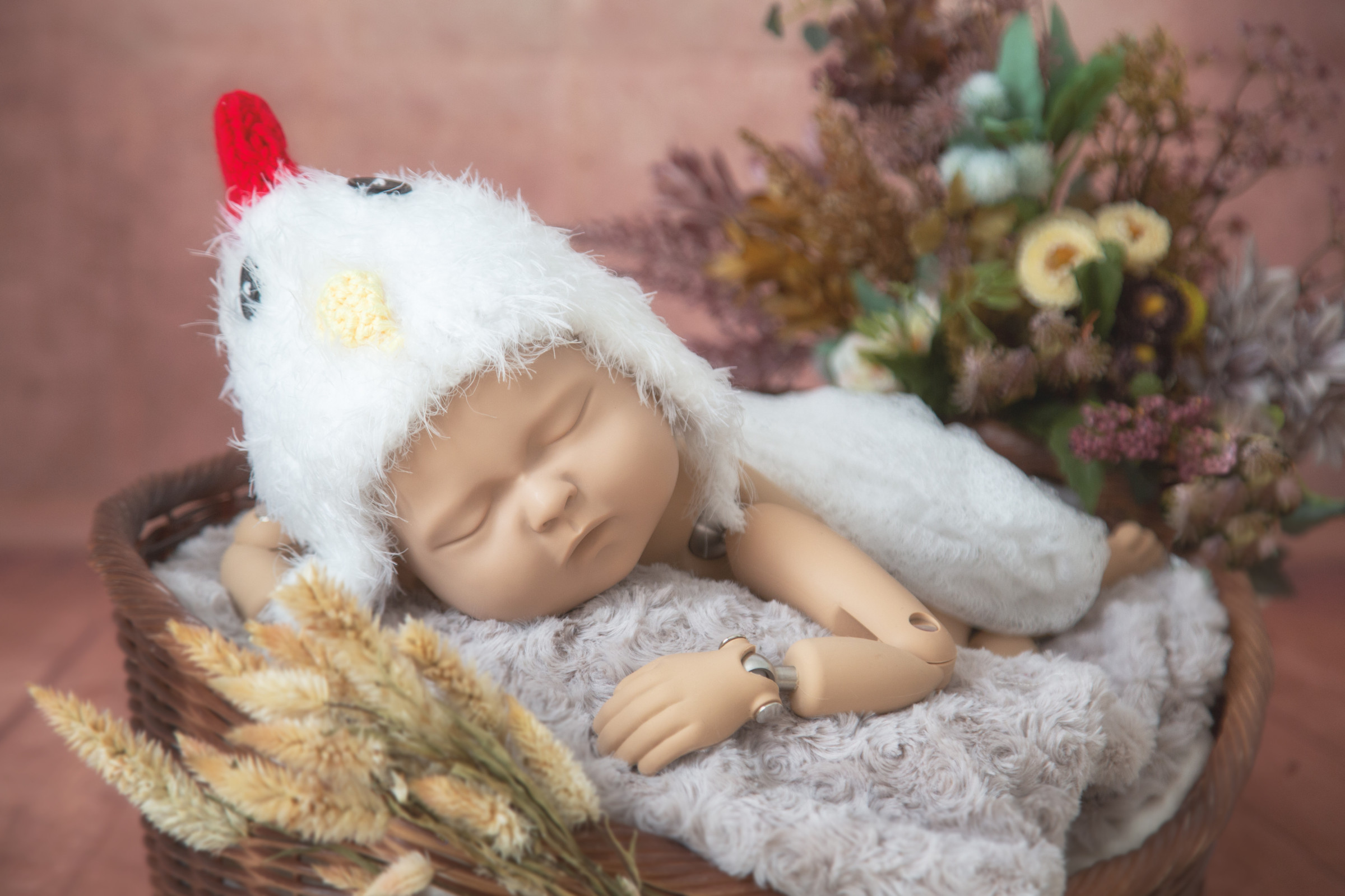 Babyに負担を掛けないポーズで撮影します