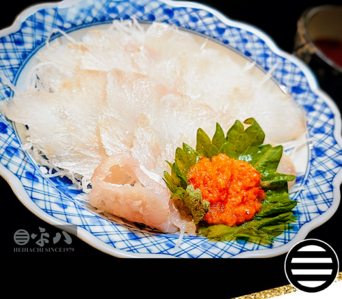 🥢 本日の一品…『活〆天然 ヒラメの刺身』