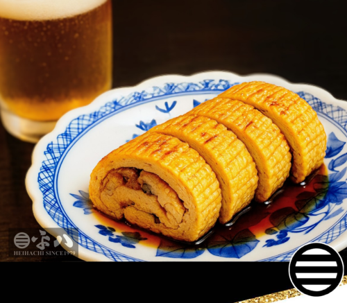 🥢 本日の一品…『煮穴子の玉子焼き（ツメ添え）』