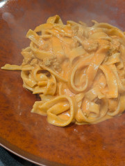 モクズガニのトマトクリーム　タリアテッレ