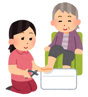足の爪切り・フットケアには10代から90歳代まで幅広くご利用いただいております。