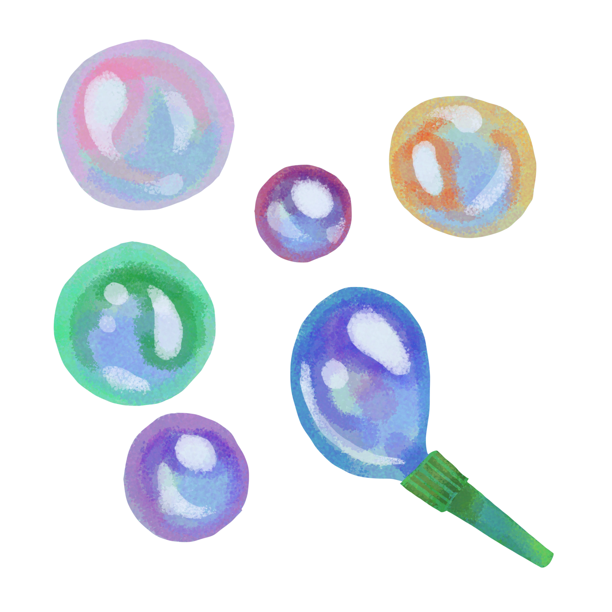 シャボン玉のイラスト