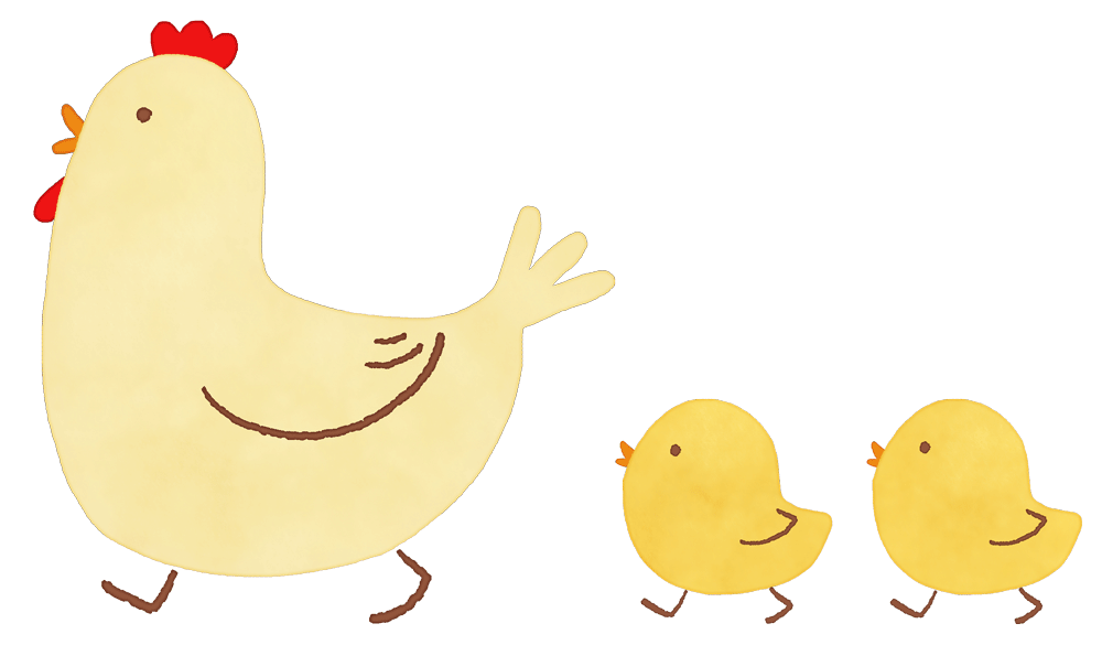 にわとりの親子