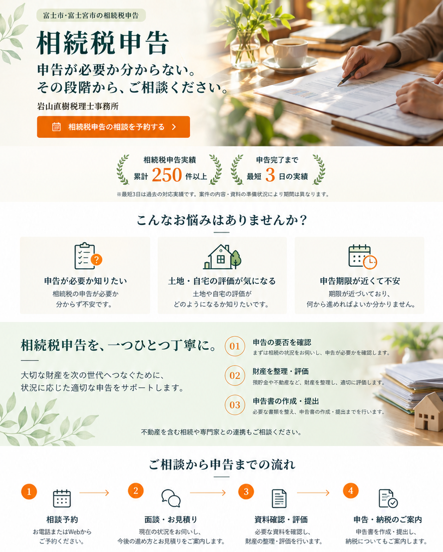 相続税申告の流れ