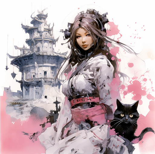 takahitoog_Japanese_allspice_cat_and_woman_Japan_castle_near_fu_60a9289d-c5ec-427a-a10b-3cd7583c3704.png