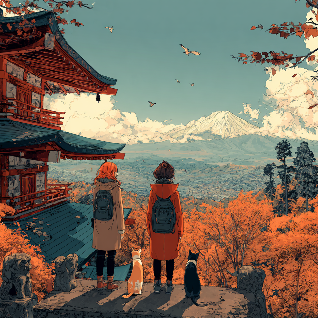 takahitoog_Autumn_women_and_cats_mountains_Japanese_shrines_ani_8361e5c7-c8c1-4f6d-b753-c4c8adc2a0fe.png