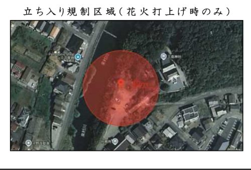 夏越祭の花火につきまして