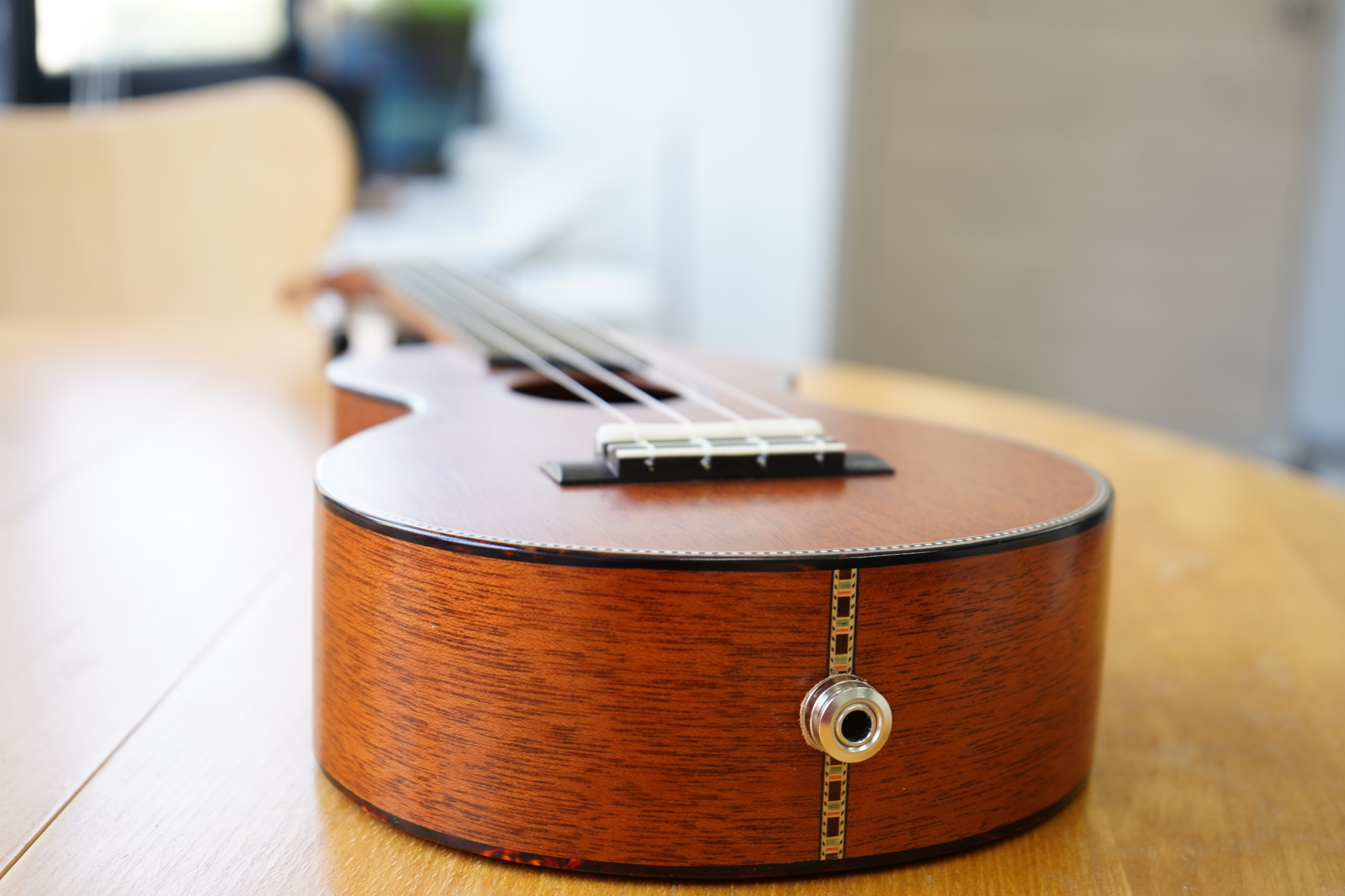 Naturel ukulele ソプラノ ロングネック ホンジュラスマホガニー《エンド》