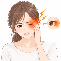 群発性頭痛の症状イメージ（目の奥の激痛）