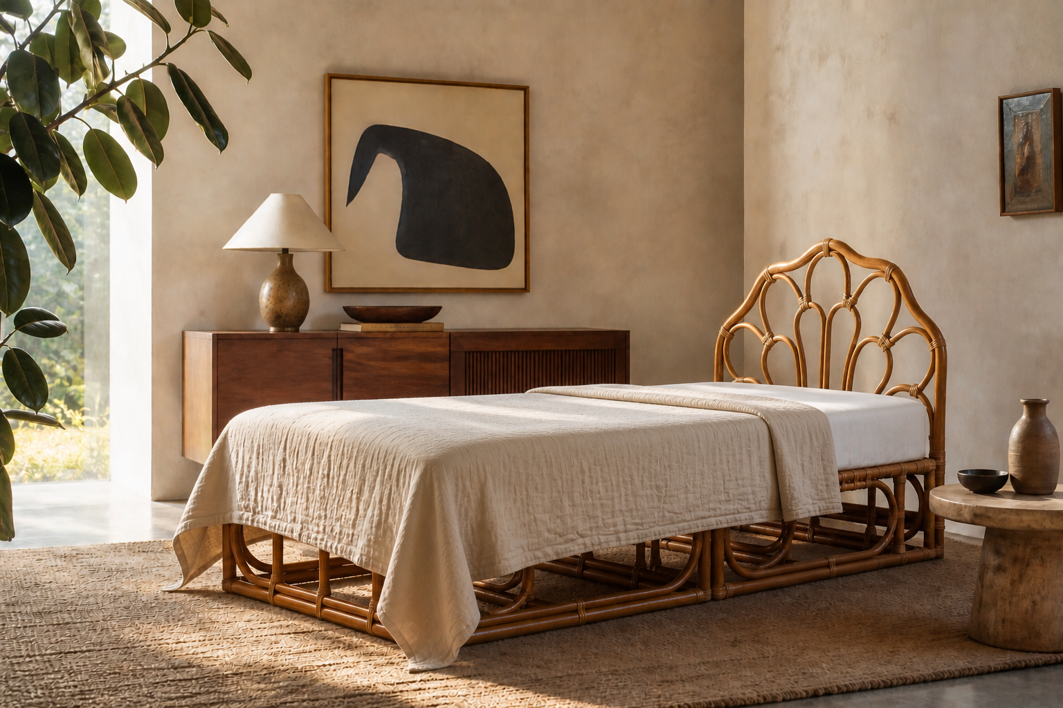 Rattan Bed