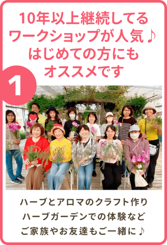 10年以上継続してるワークショップが人気♪初めての方にもオススメです