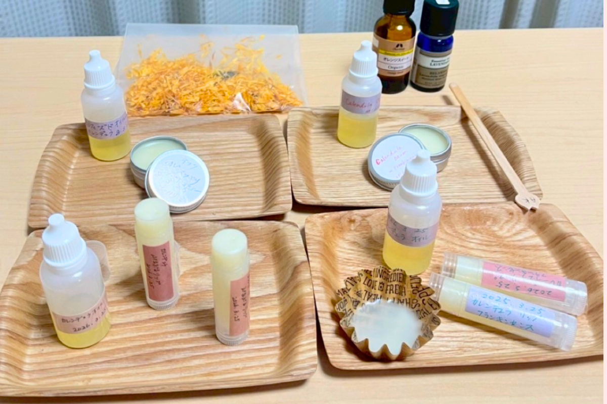 カレンデュラのクラフト実習