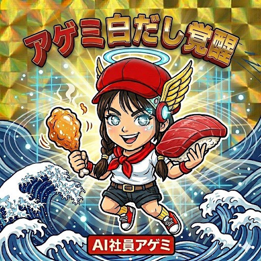 アゲミ白だし衣装ステッカー