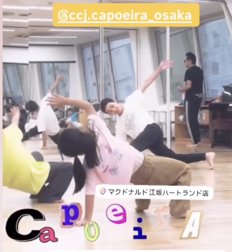 カポエイラ教室の練習風景