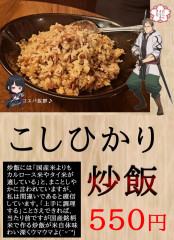 こしひかりチャーハン