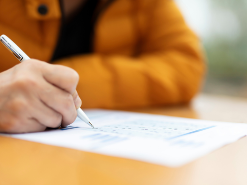 筆記試験対策の様子