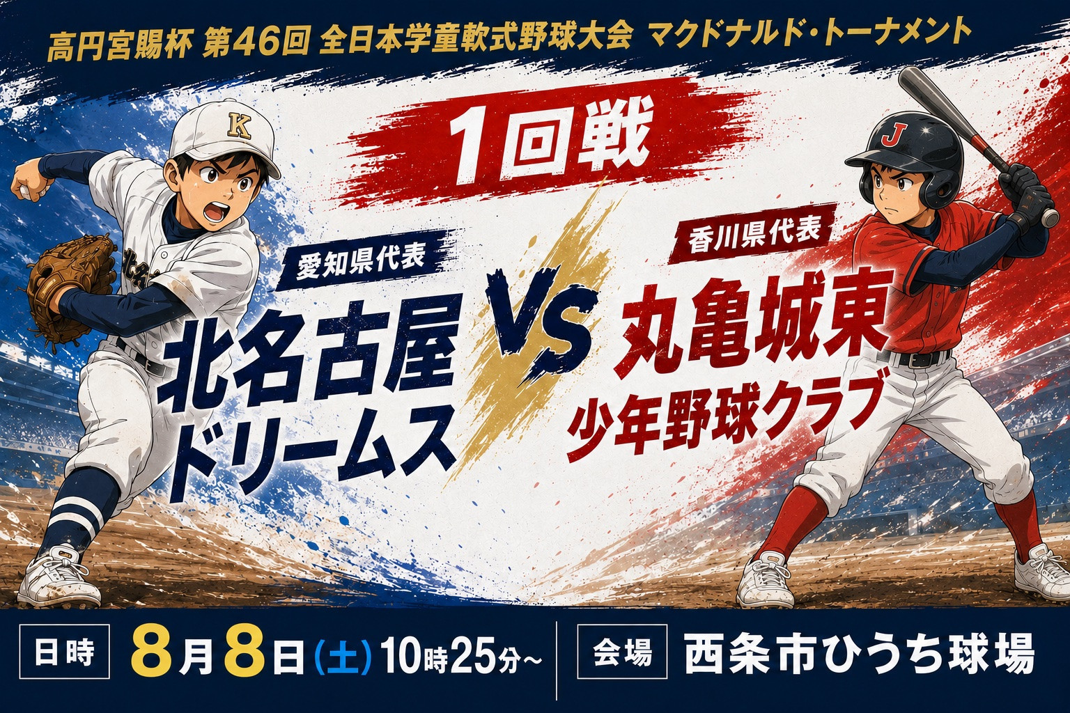 いよいよ、8月8日（土）　全国大会初戦！
