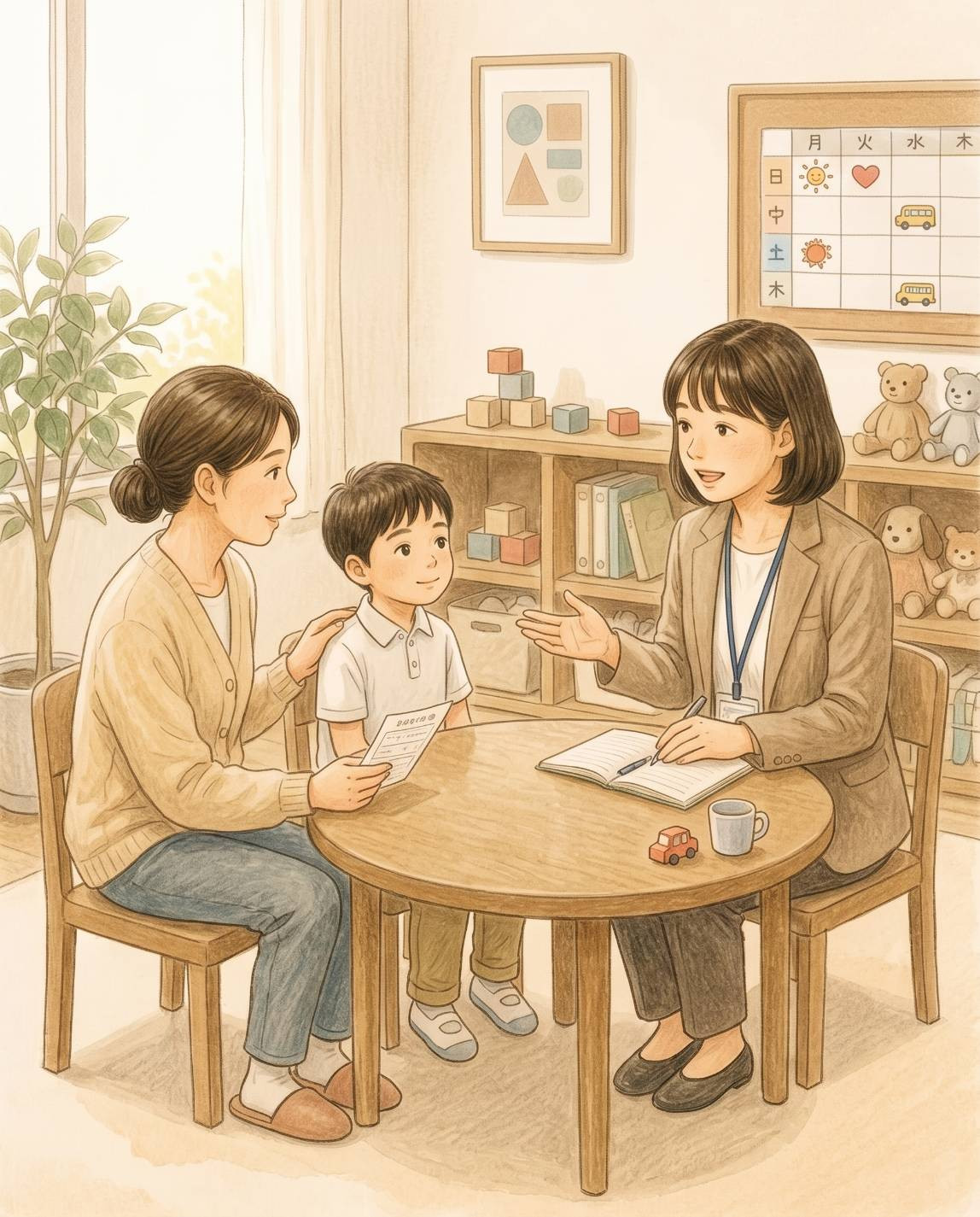 相談支援事業の計画立案の様子
