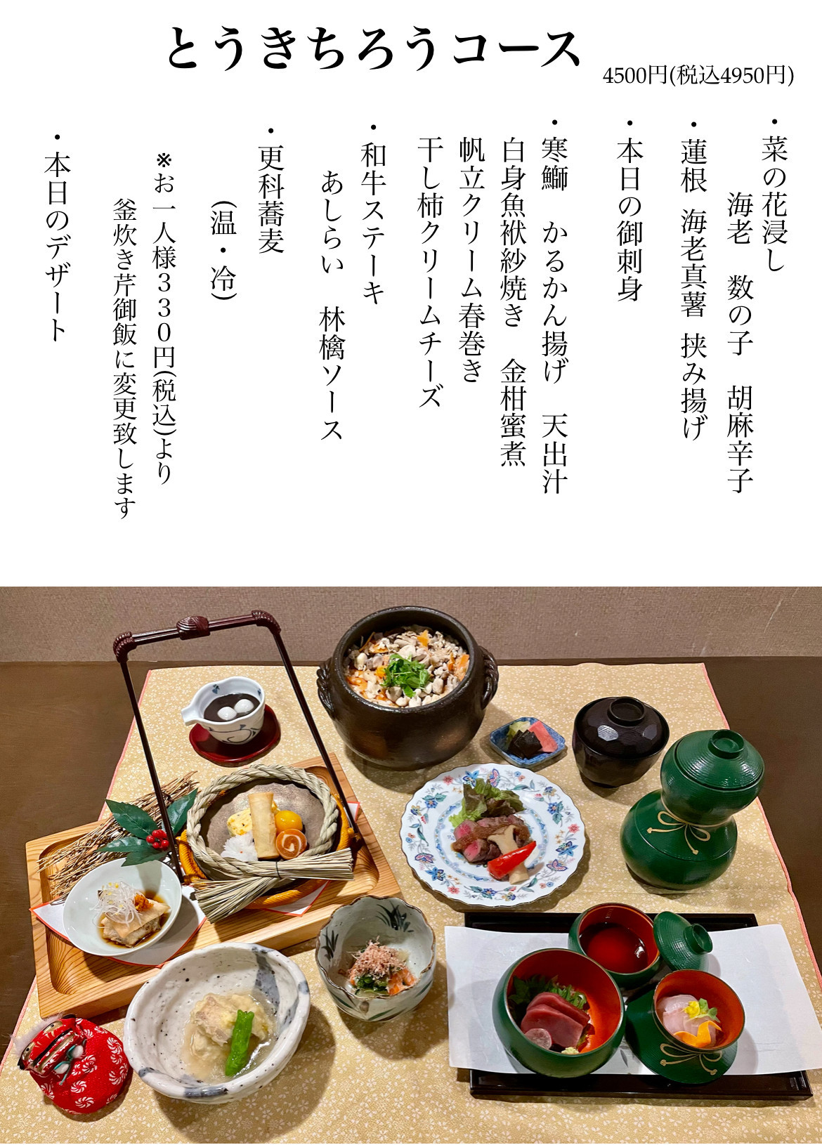 1月のとうきちろうコース