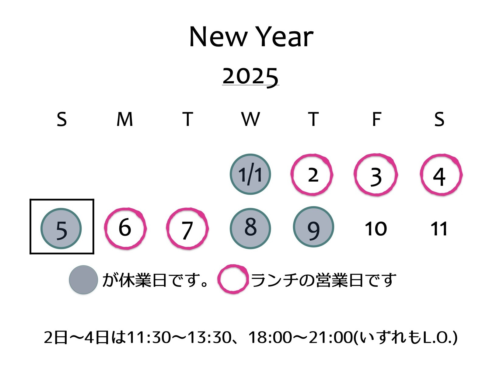 2025年始のご案内