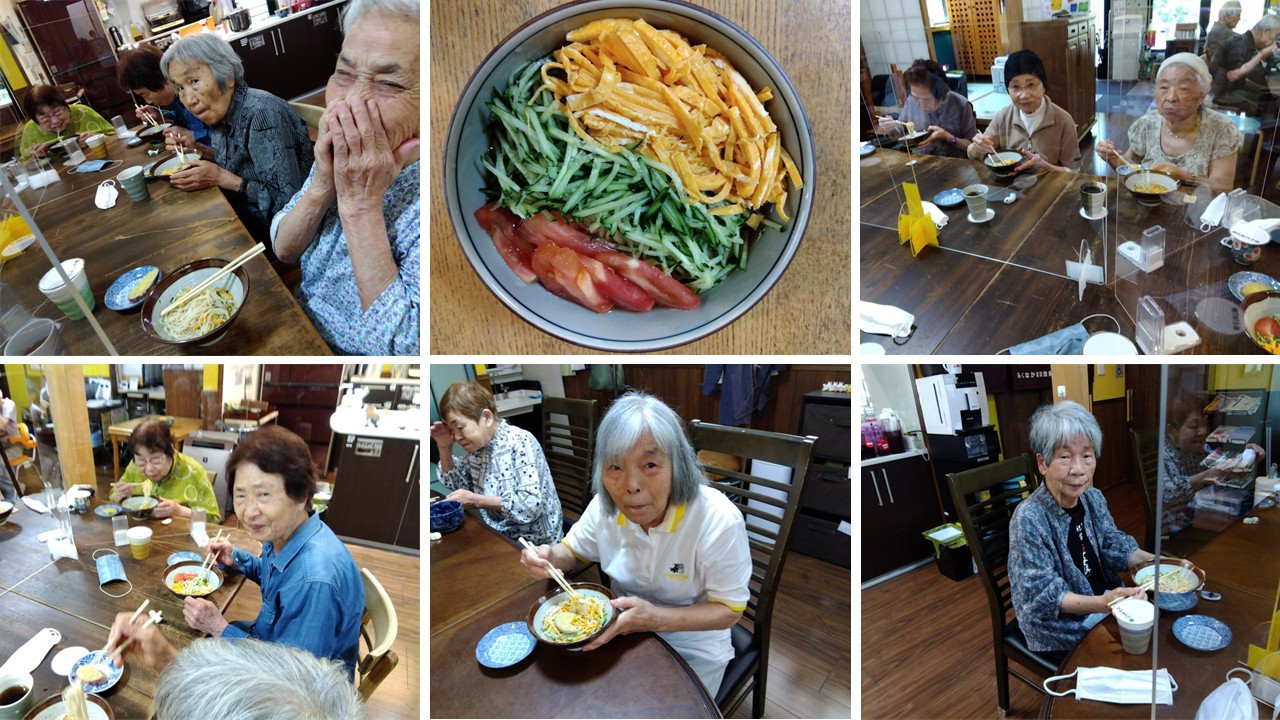 今日は七夕。七夕そうめんをいただきました。