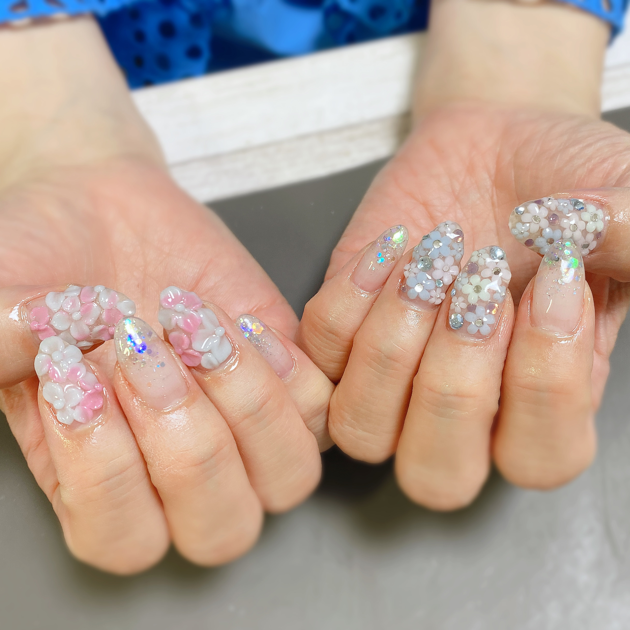 紫陽花ネイル