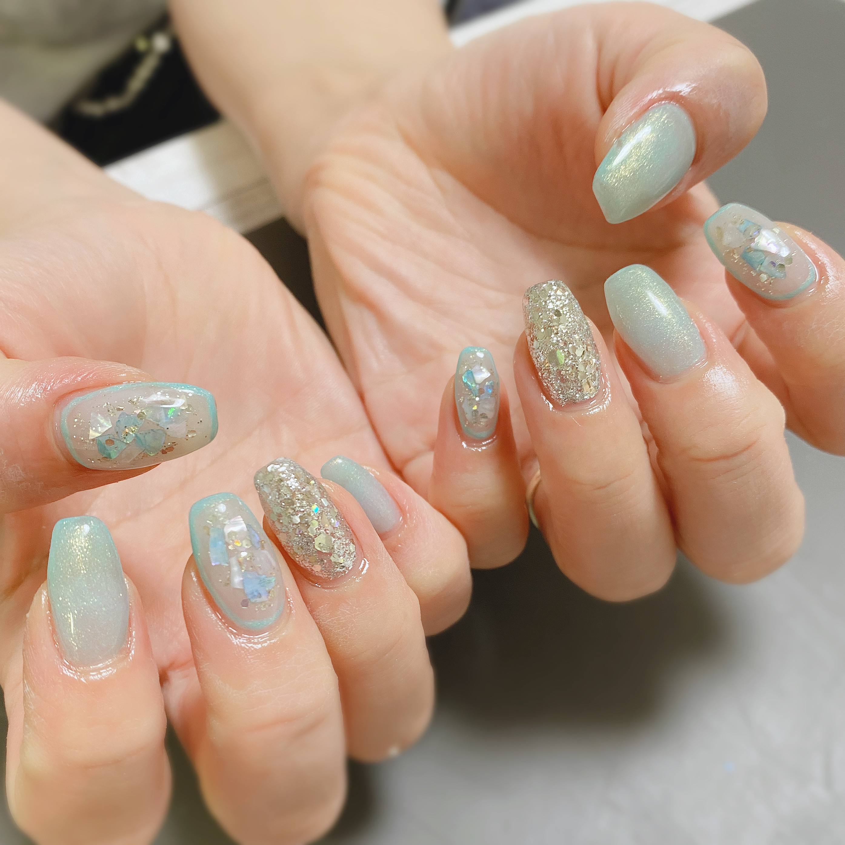 ブルー×シェルニュアンス