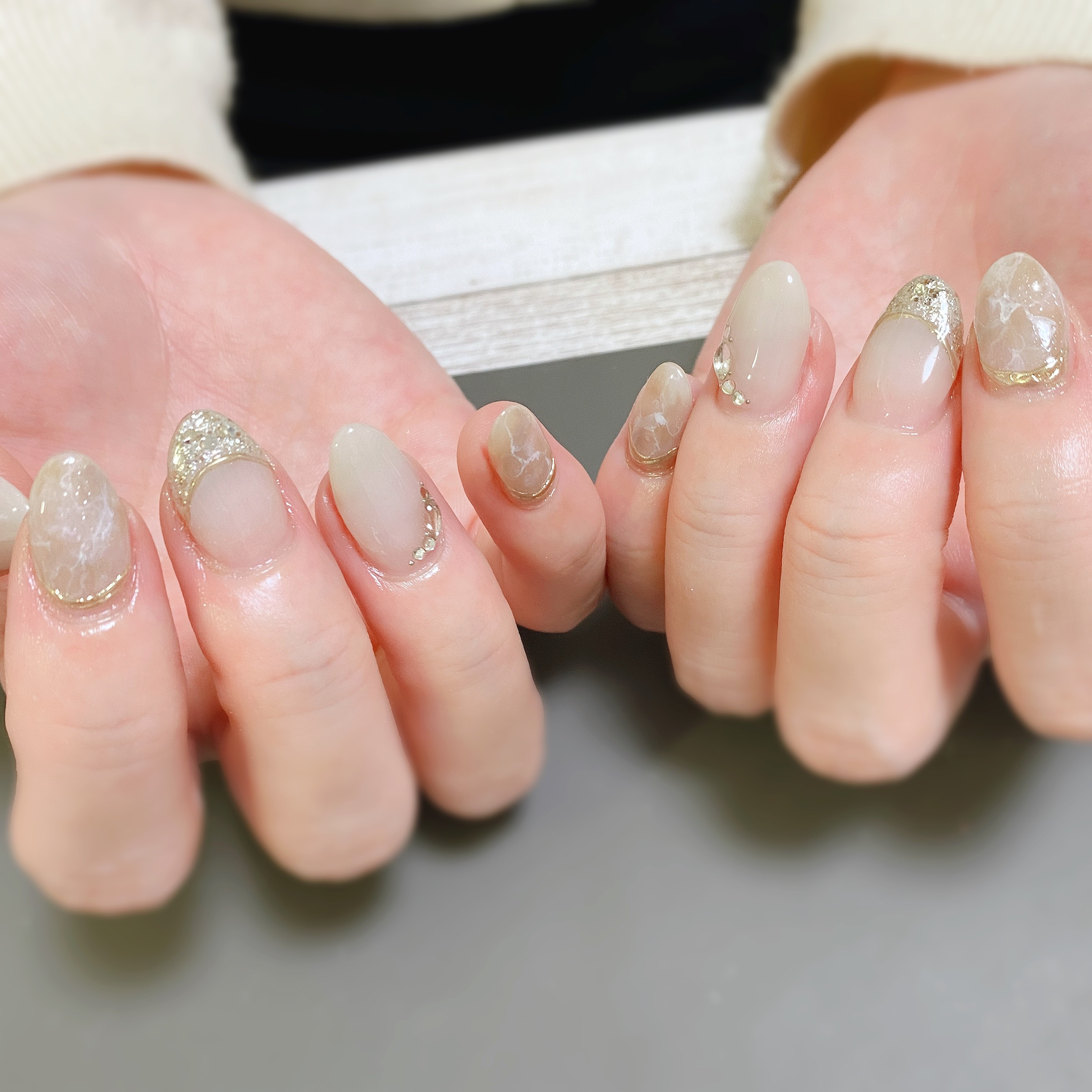 フレンチ×ニュアンスネイル