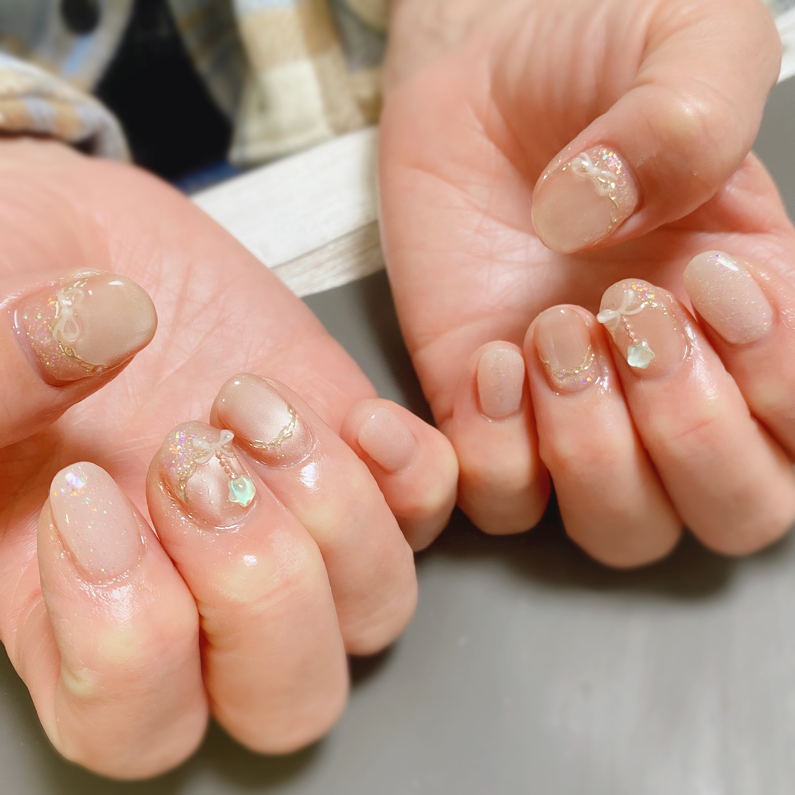 マグネット×リボンネイル