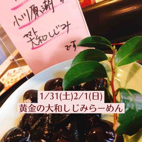 1/31(土)2/1(日)は黄金の大和しじみらーめん