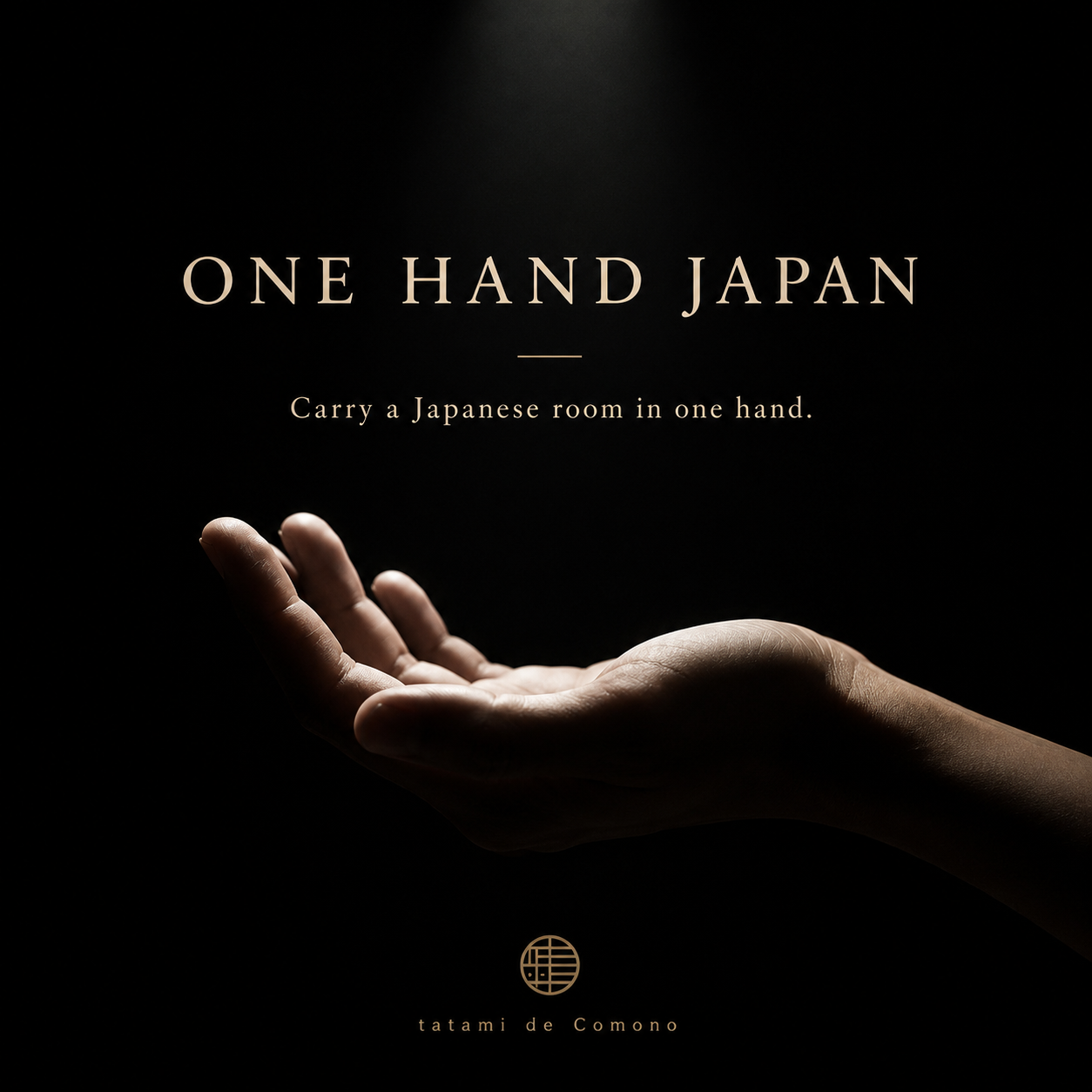 ONE HAND JAPAN  Carry a Japanese room in one hand.