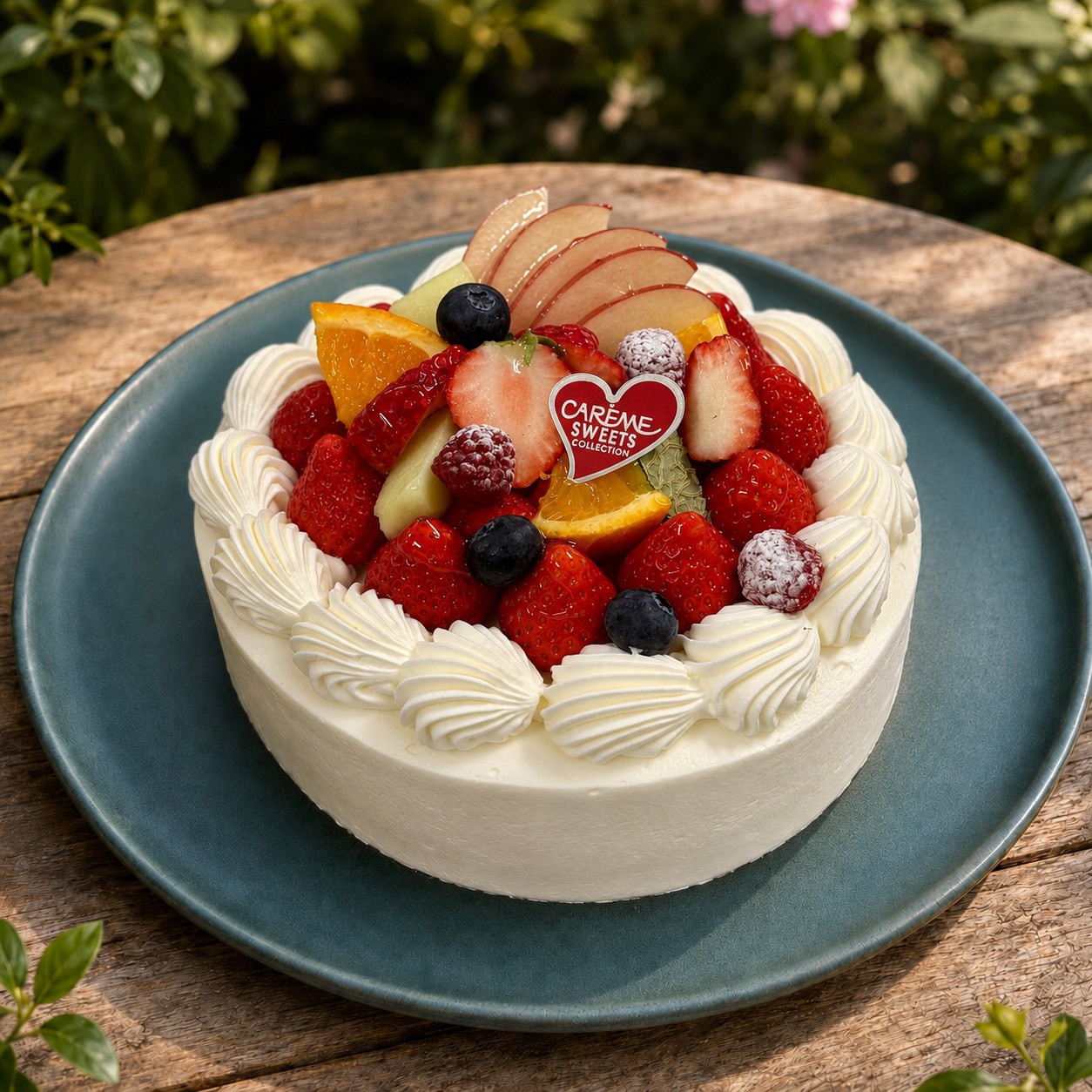 生クリームフルーツ盛りデコレーション