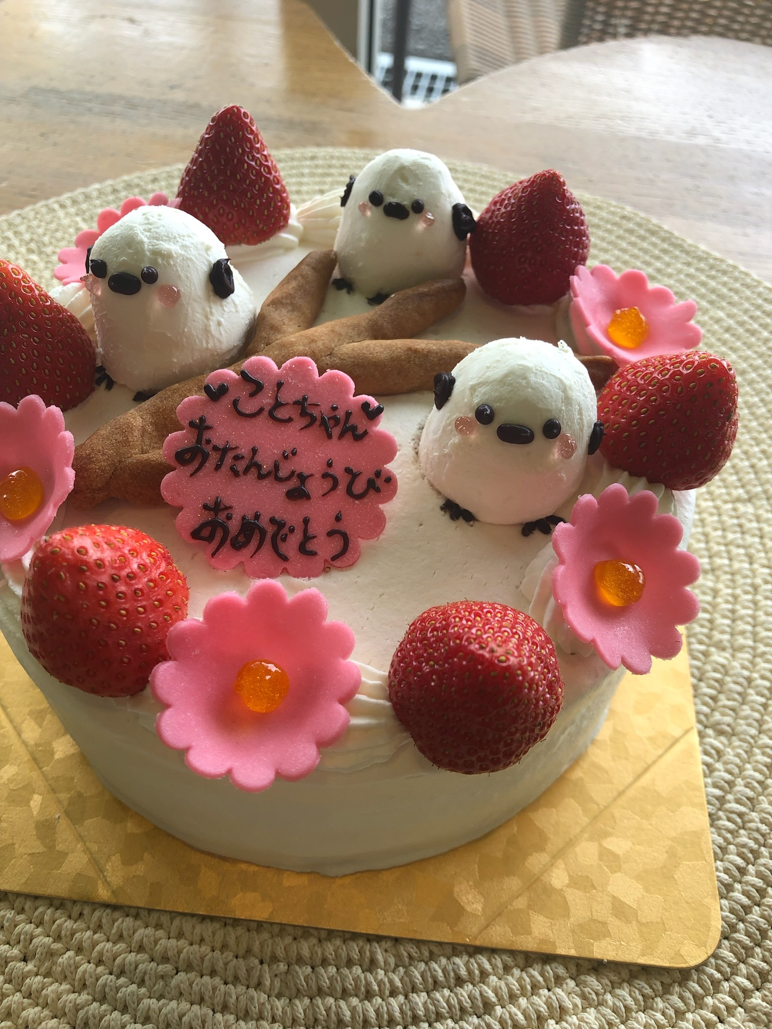 特注シマエナガケーキ5号