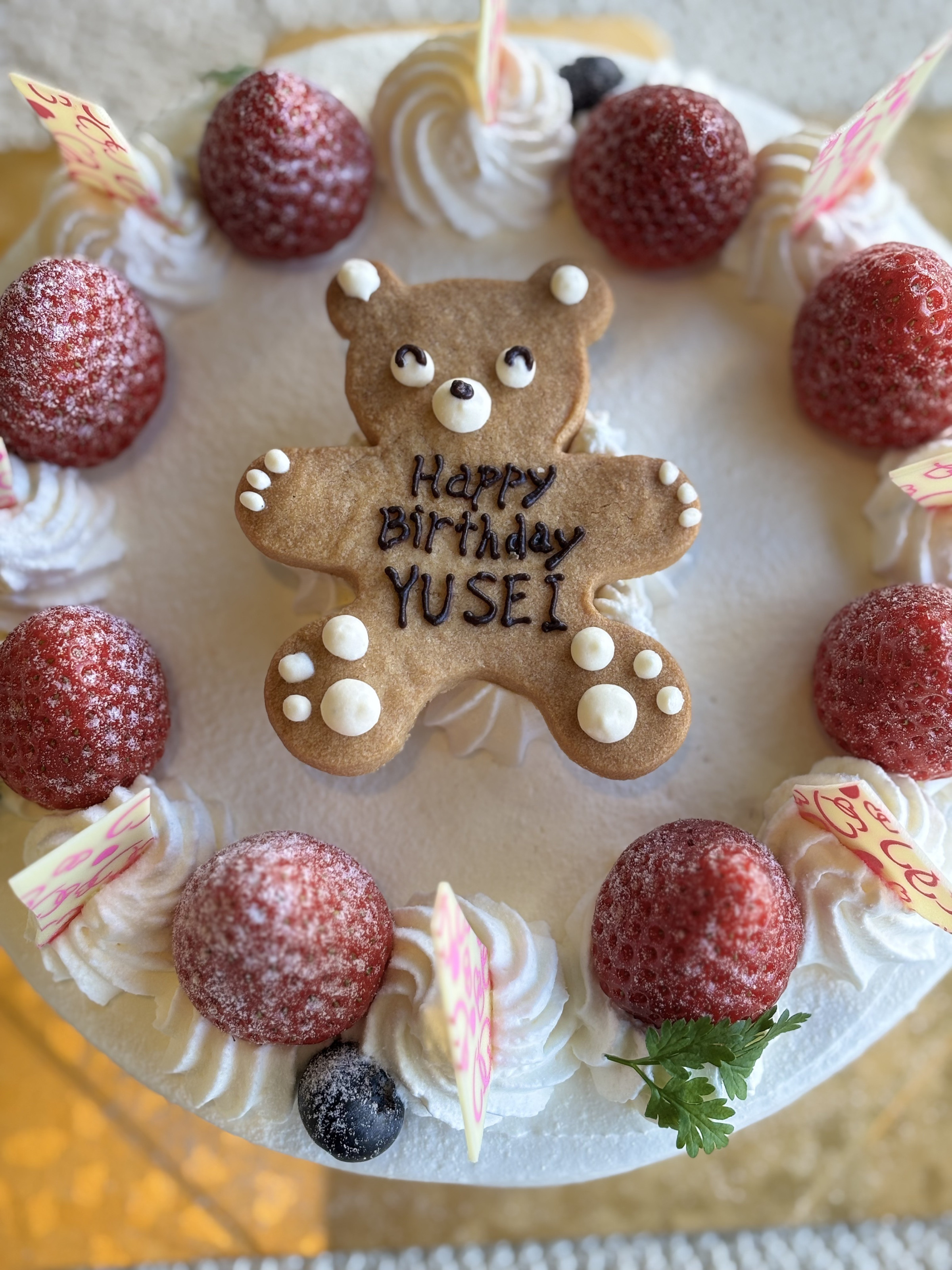 苺ショートケーキ６号（クマクッキープレート）