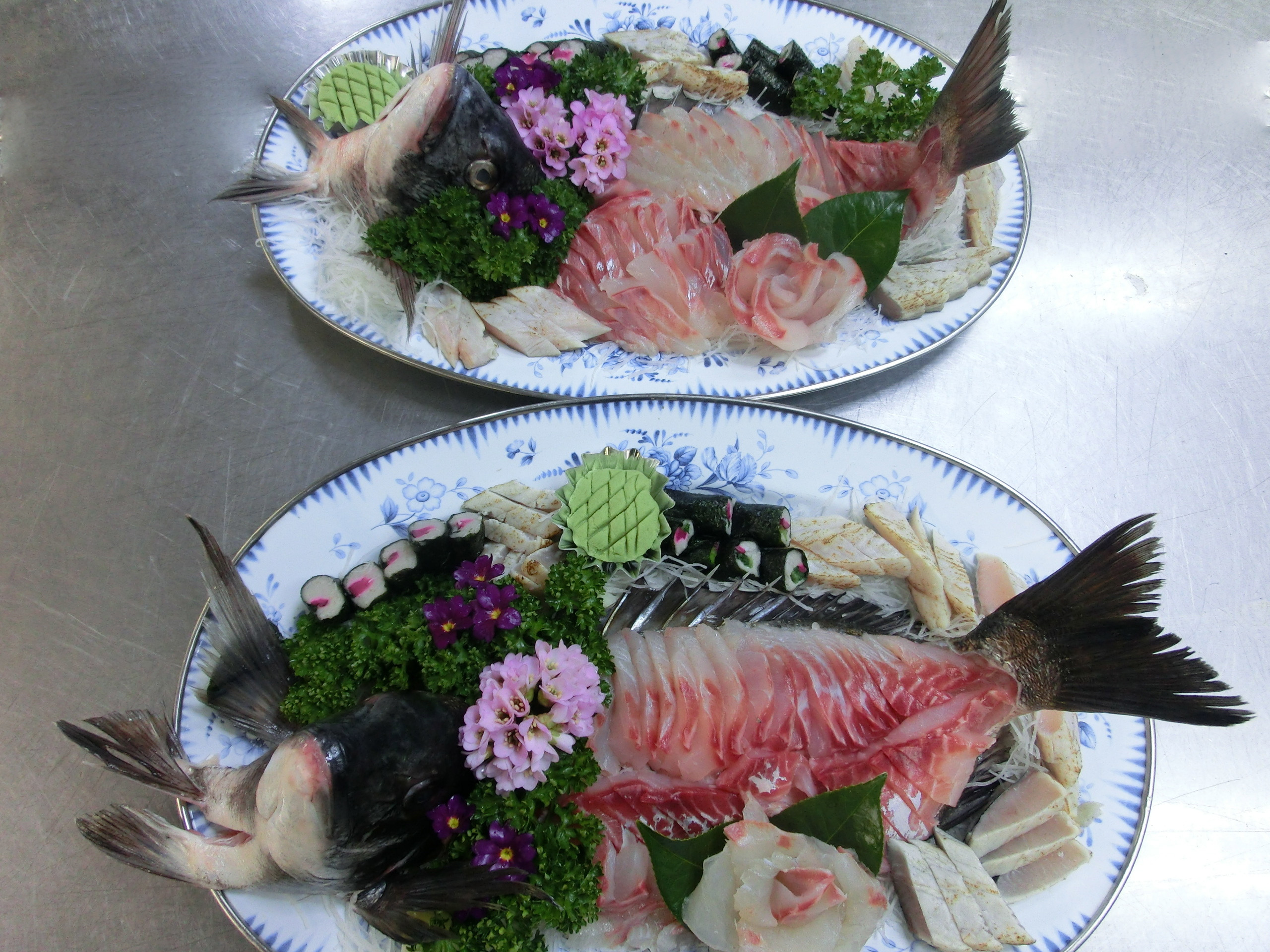 黒鯛の活き造り 魚隆 うおたか 清見町の料理屋 宴会場 仕出し屋