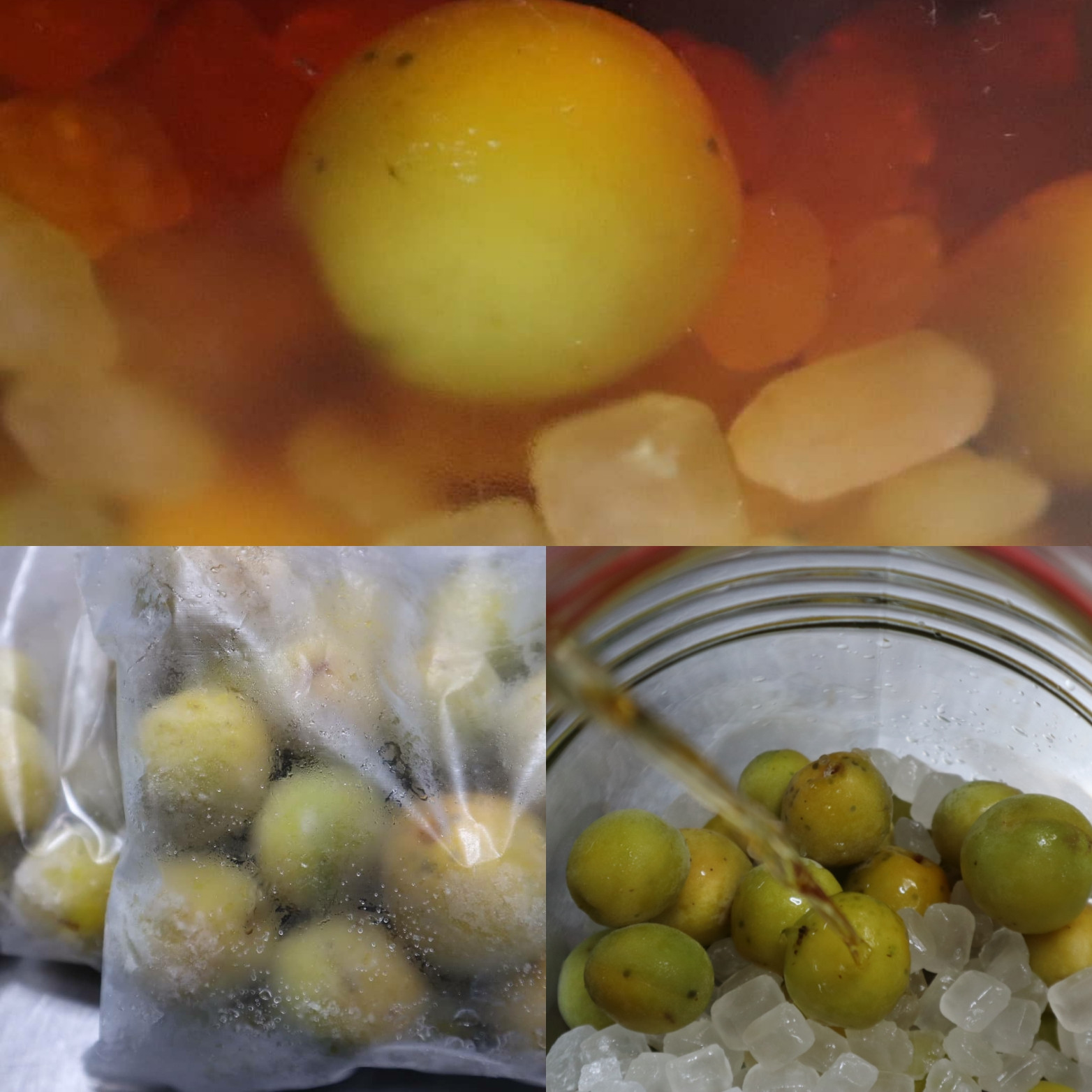 凍らせた梅で梅酒づくり