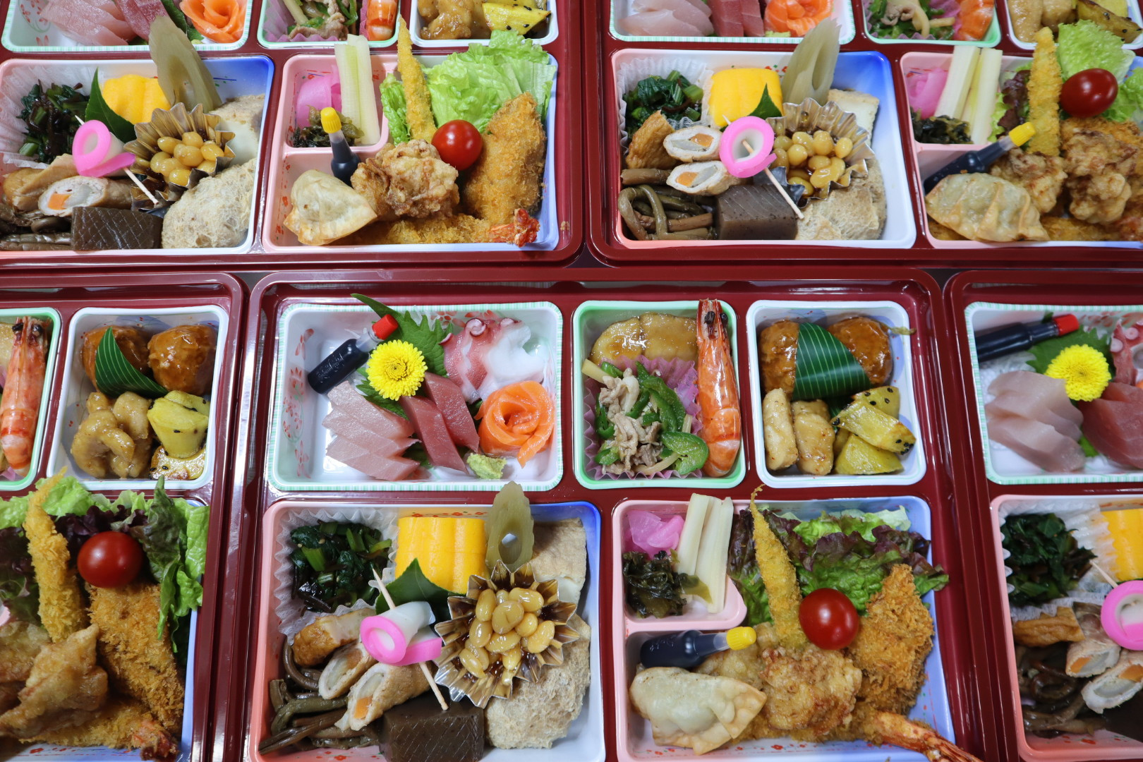集会所での懇親会パック料理