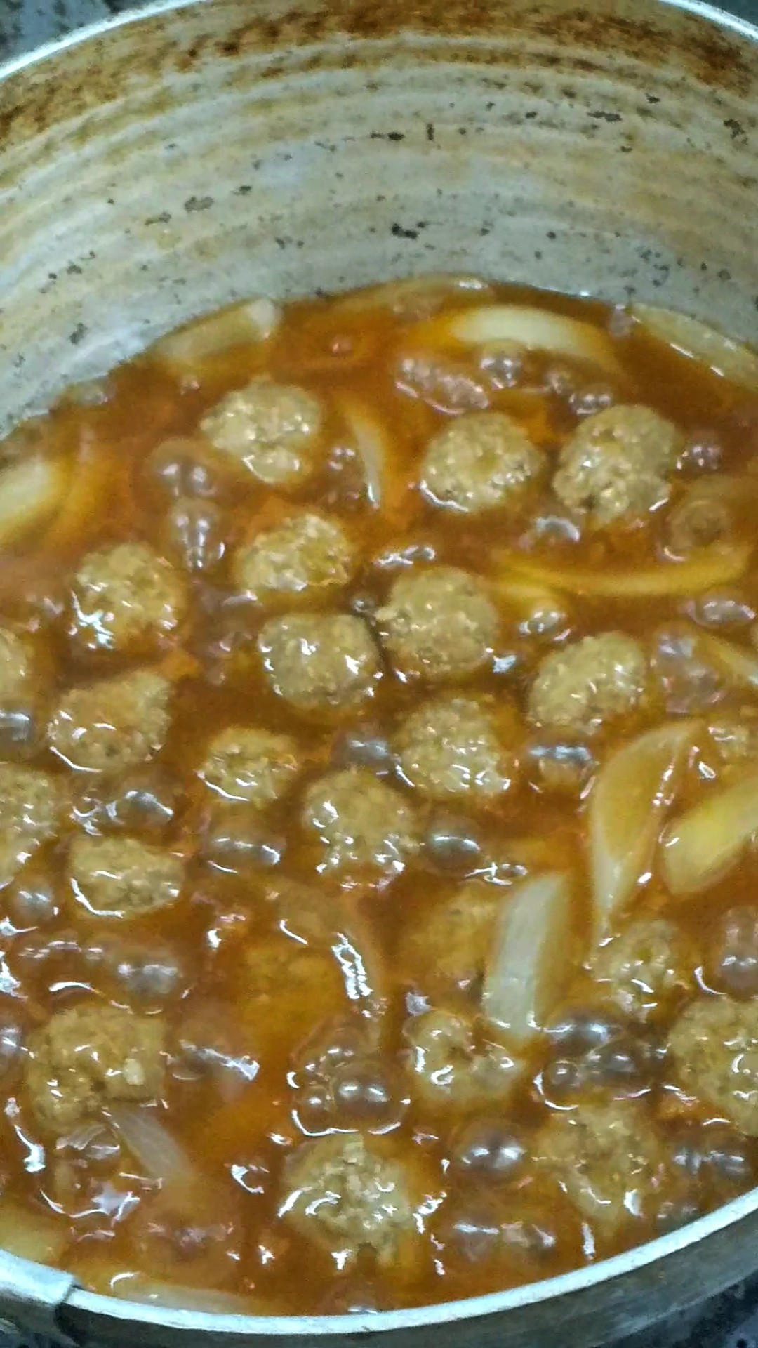自家製肉団子の甘酢あんかけ