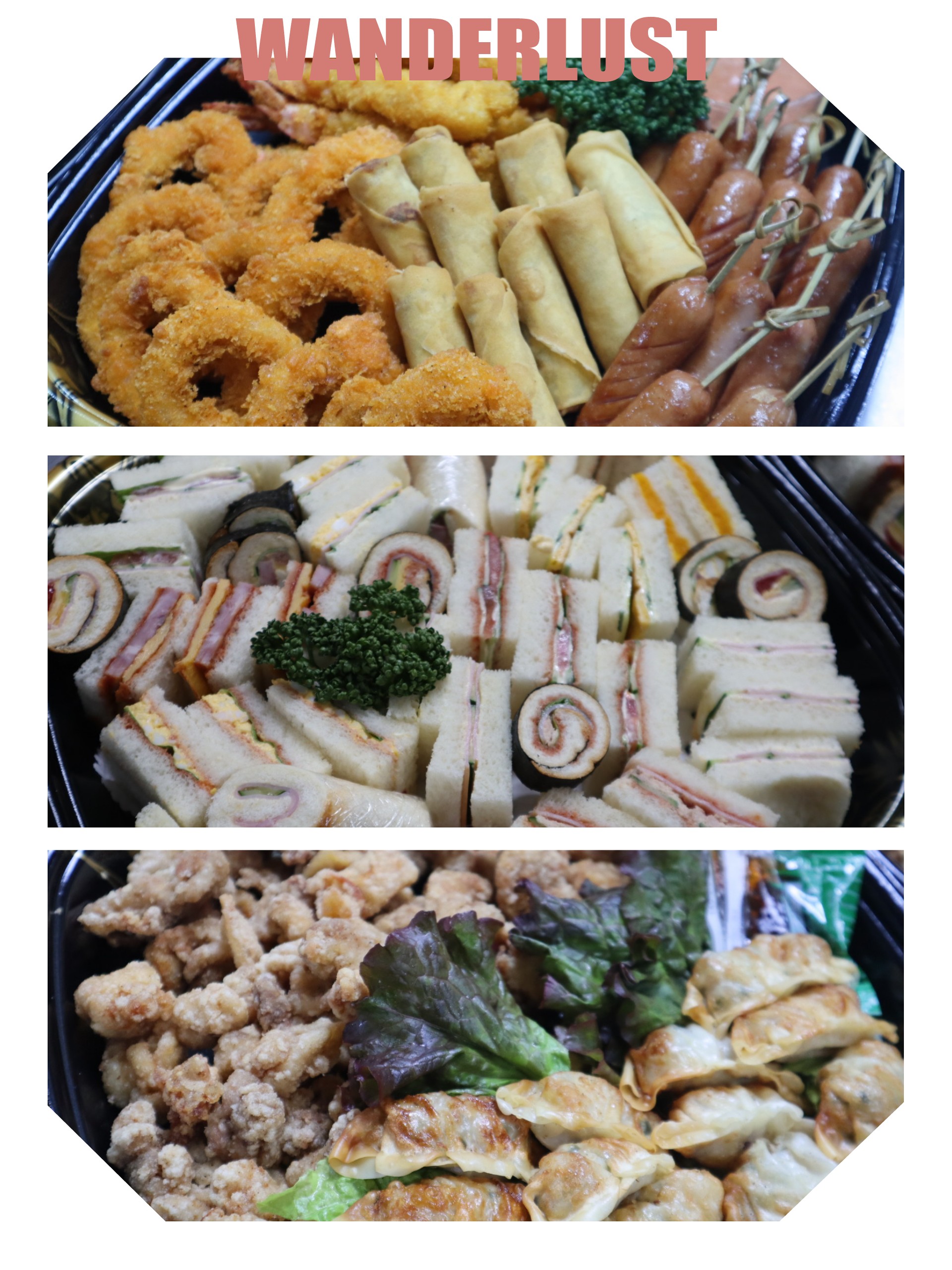 森の中での懇親会料理