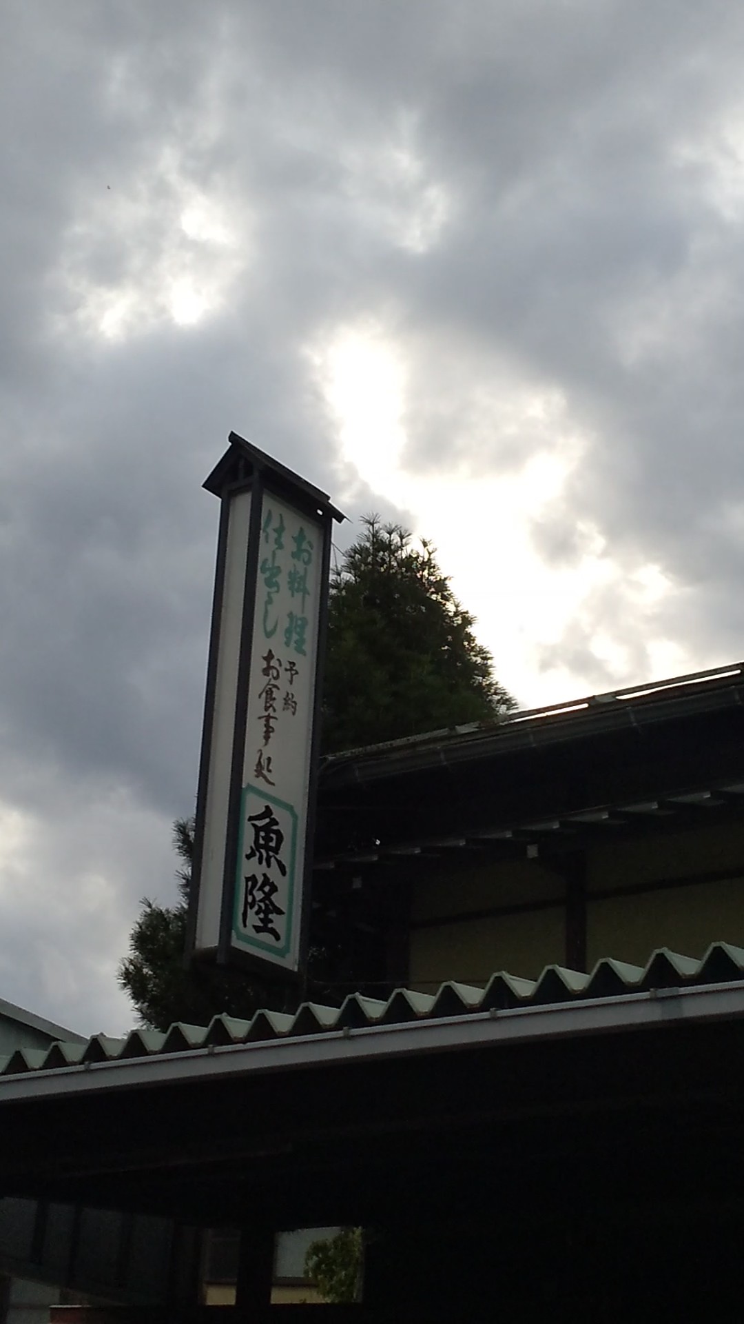 PM7時頃、夏の曇り空