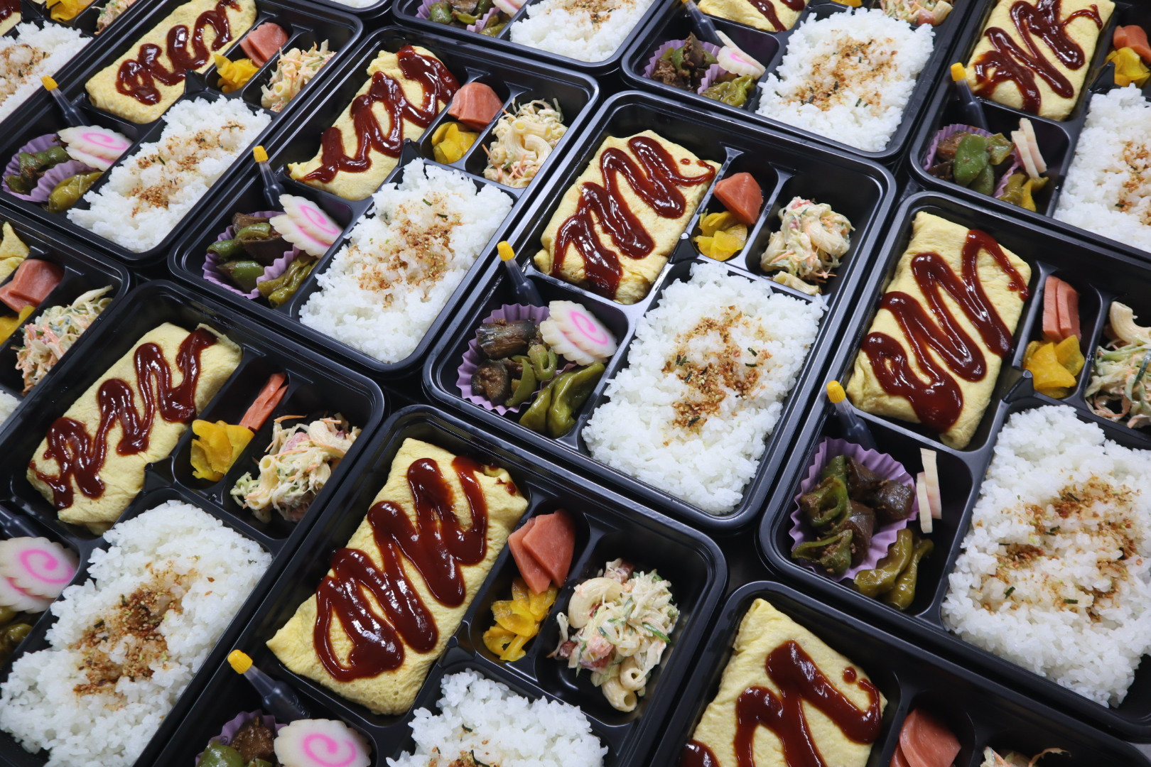最終日はオムレツ弁当です