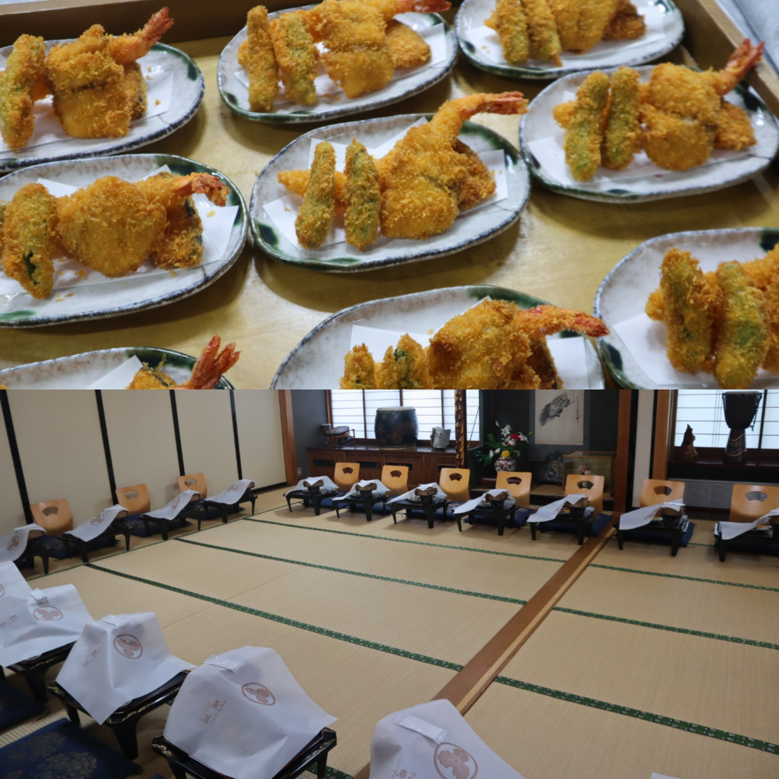 宴席はお膳で飲み放題プランでした