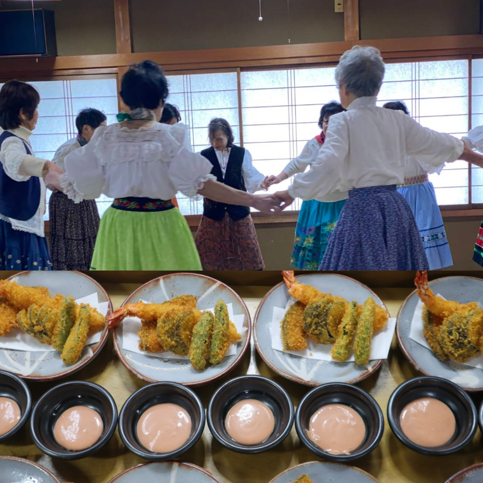 隣り町の長寿会様の宴会でした