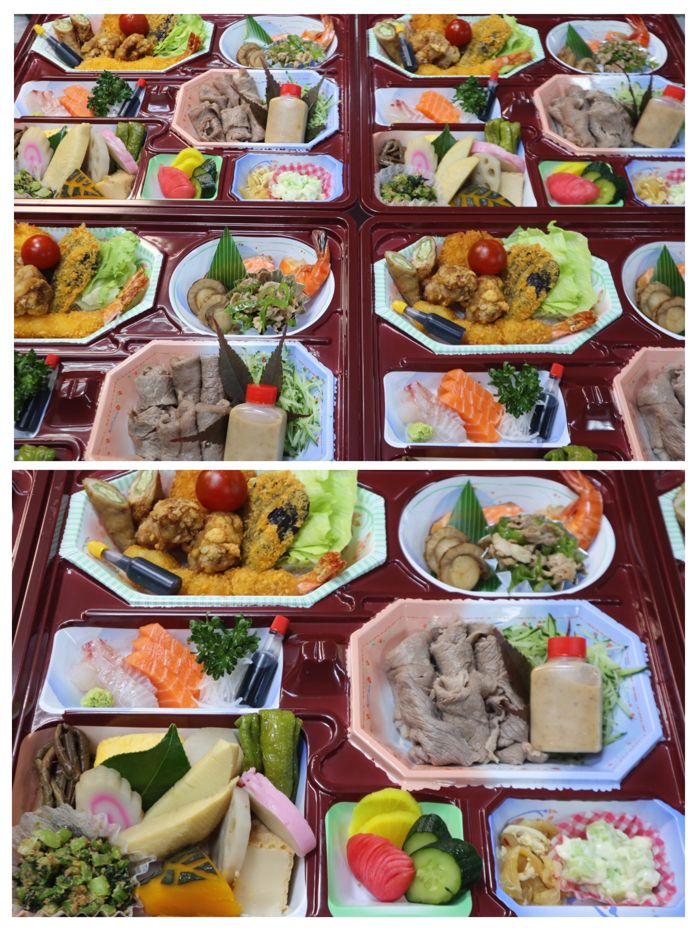 夕食用、豪華パック料理